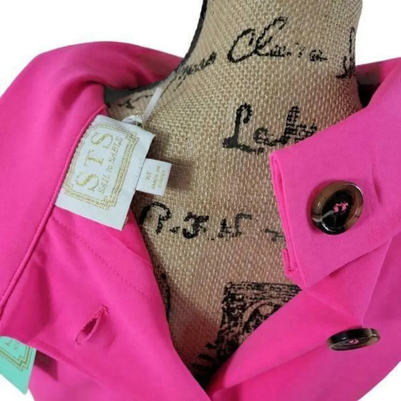 SAIL TO SABLE Womens High Neck Sheath Kneelength Dress Size Medium Pink New - Picture 11 of 12